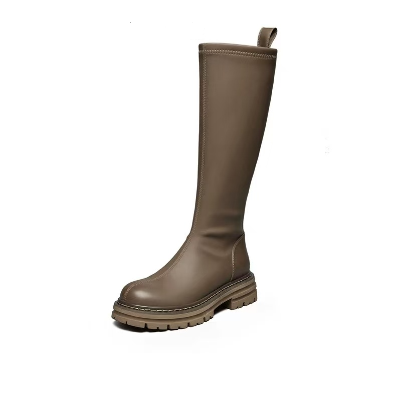 靴子女款长靴2024秋冬季新款时尚小个子粗跟防滑英伦骑士靴28013