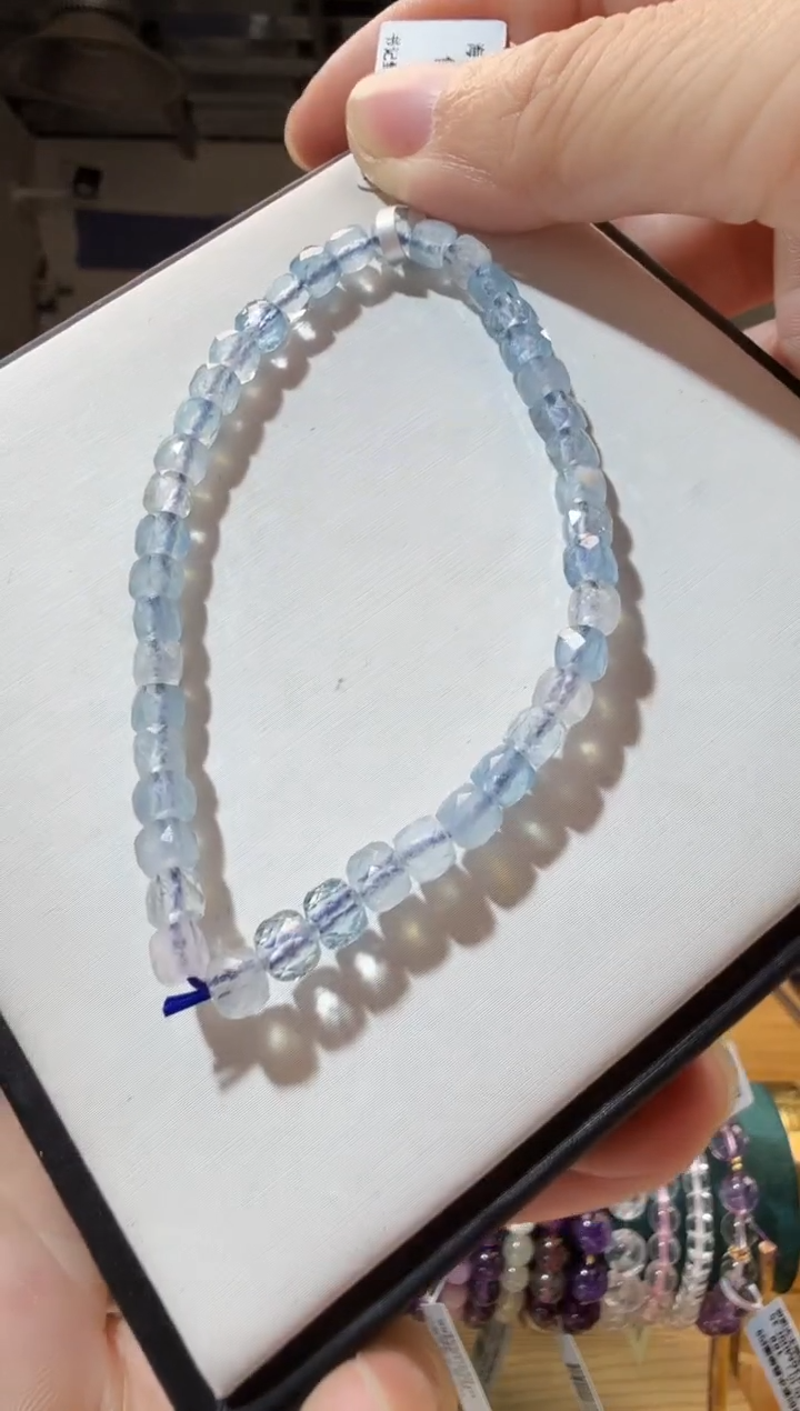 未镶嵌手链海蓝宝石z****q优3229 约4mm