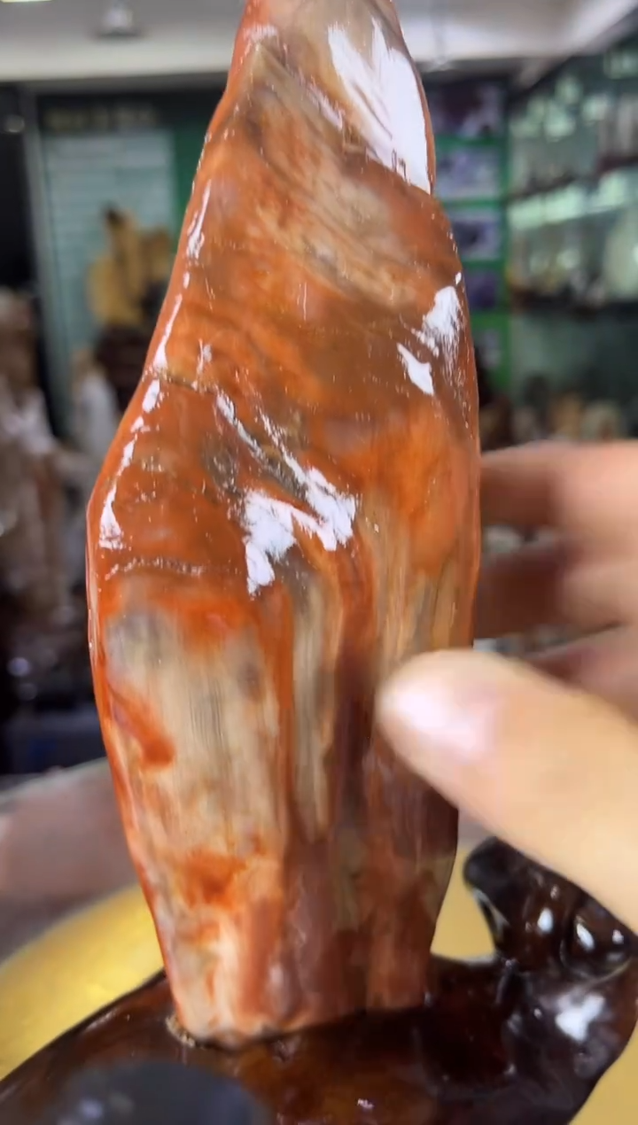 缅甸天然树化玉摆件
