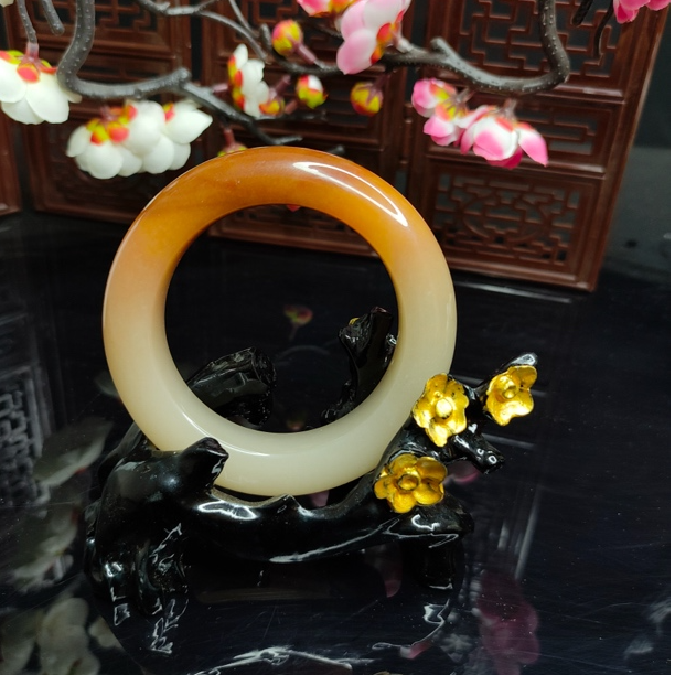 内蒙古佘太翠糖镯三彩糖镯天然玉手镯甄选手镯（多样性发货）