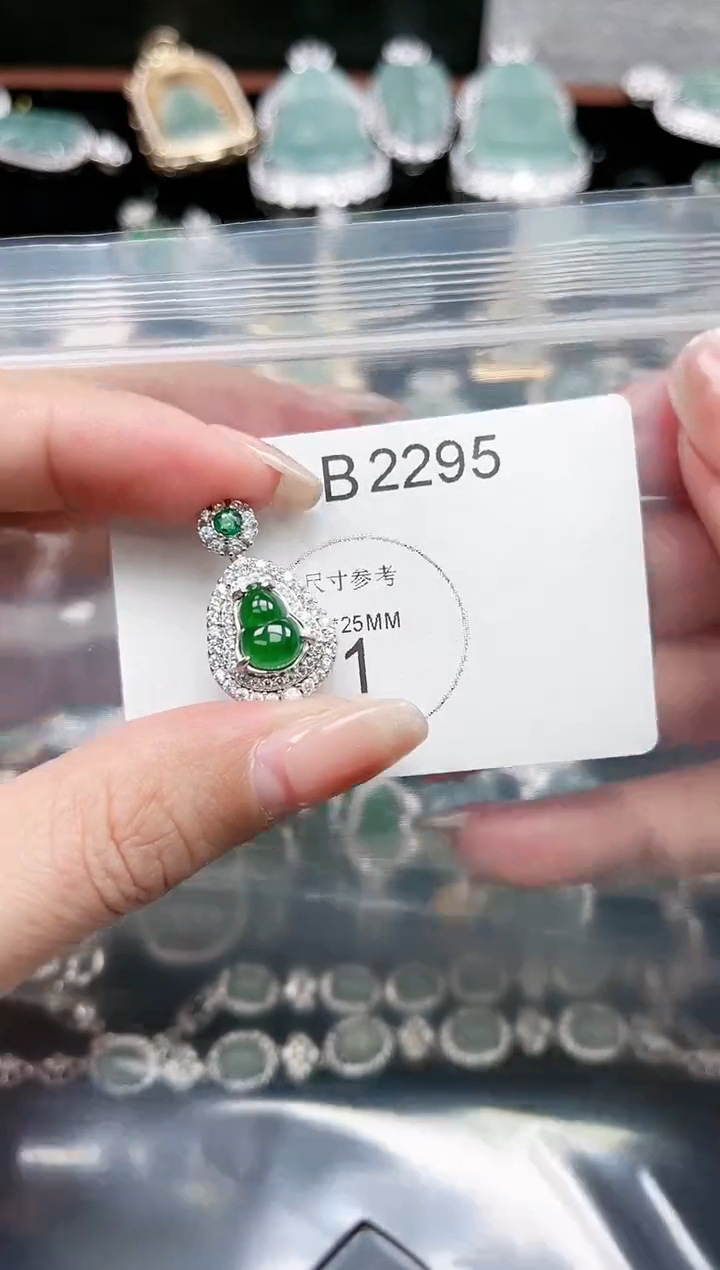 【闪购商品】翡翠颈饰未镶嵌赠皮绳2295