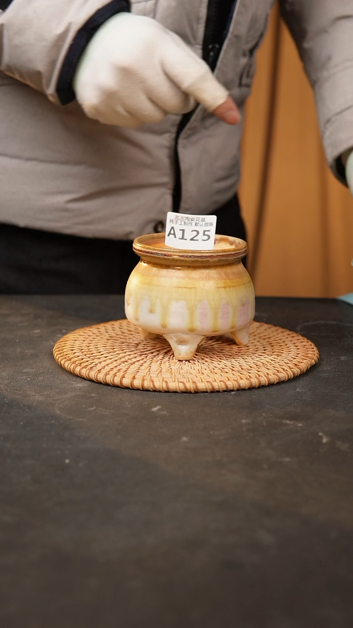【闪购商品】瓷片125泥泥手工花盆