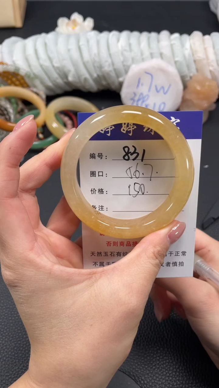 未镶嵌手镯石英质玉56