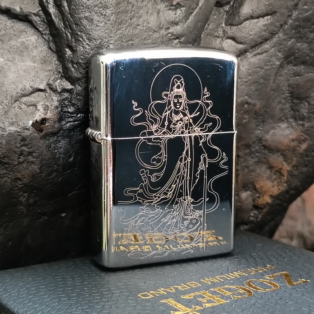 防风国风蚀刻观音结缘打火机男士收藏级火机送礼