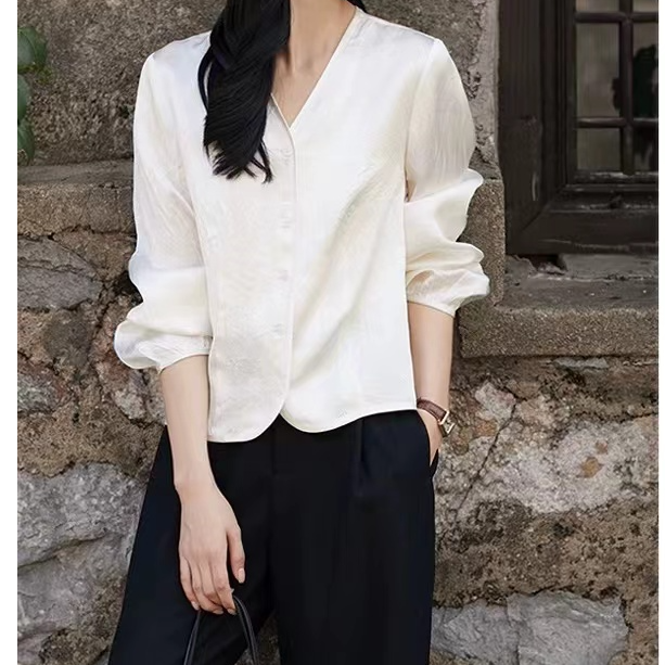 初秋时尚百搭气质高级感衬衣c9126