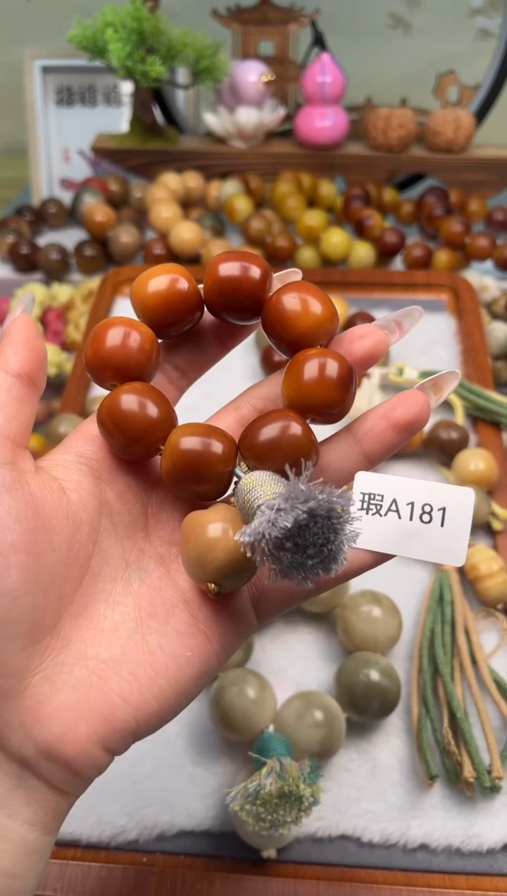 【闪购商品】菩提根/象牙果手串瑕A181手捻19mm一串