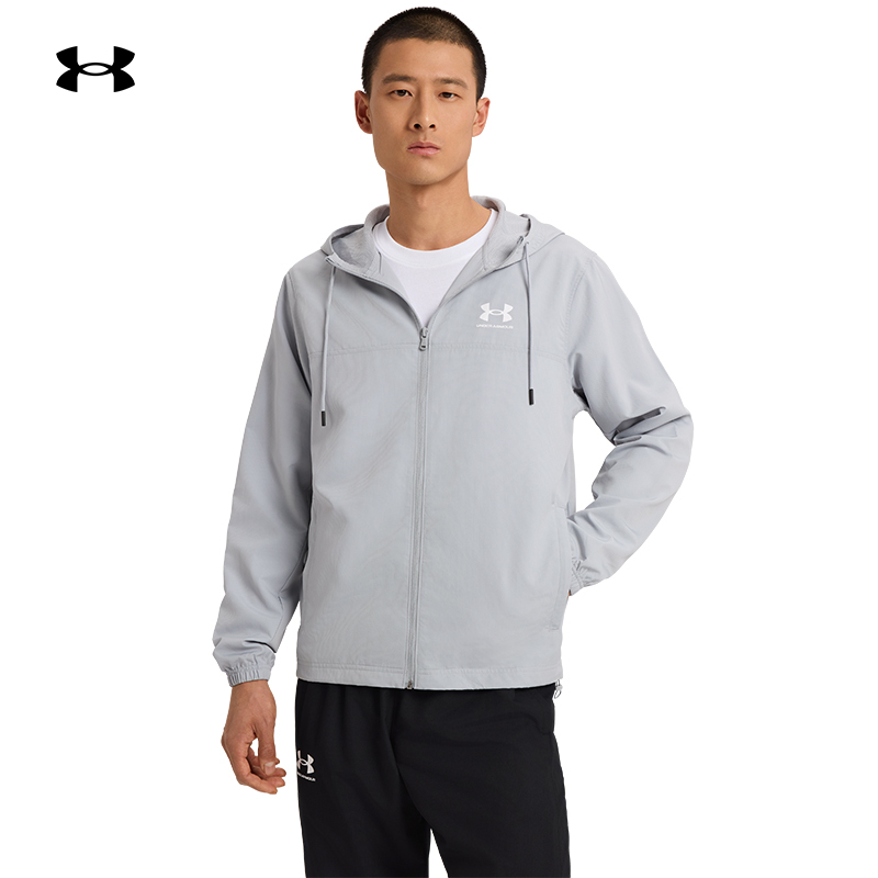 安德玛官方UA春夏Rival男子梭织运动休闲夹克外套1390149