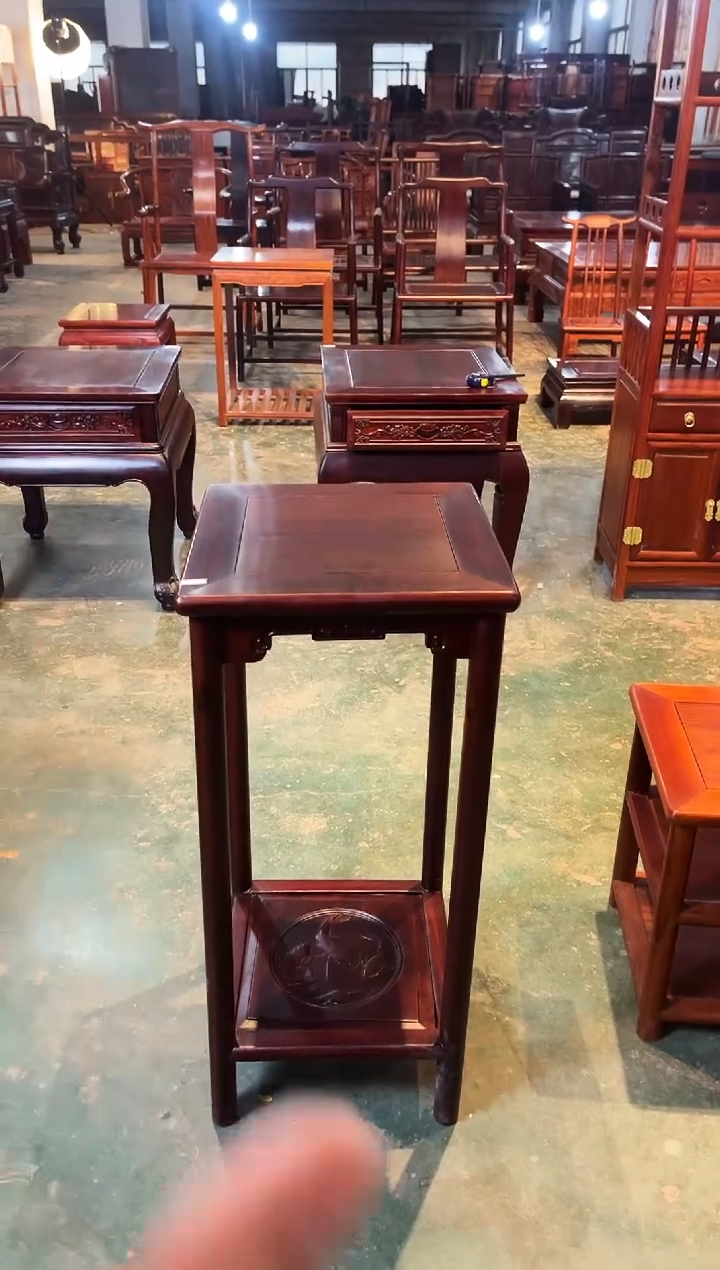 【闪购商品】黑酸枝木类成套家具黑酸枝福鱼花架