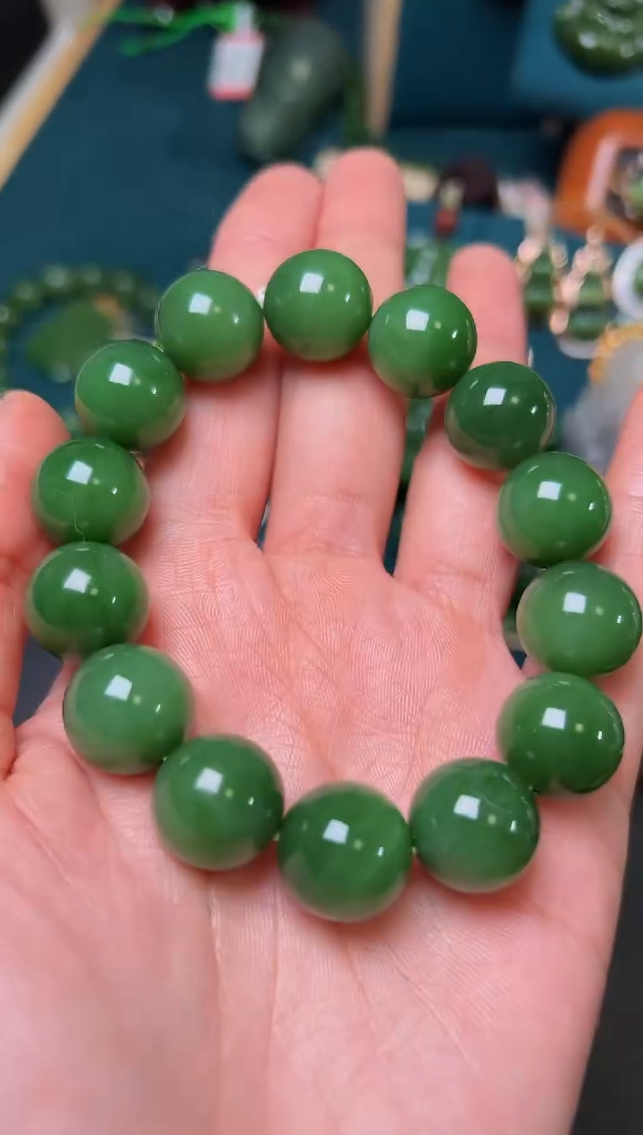【闪购商品】和田玉（碧玉）手串未镶嵌碧玉