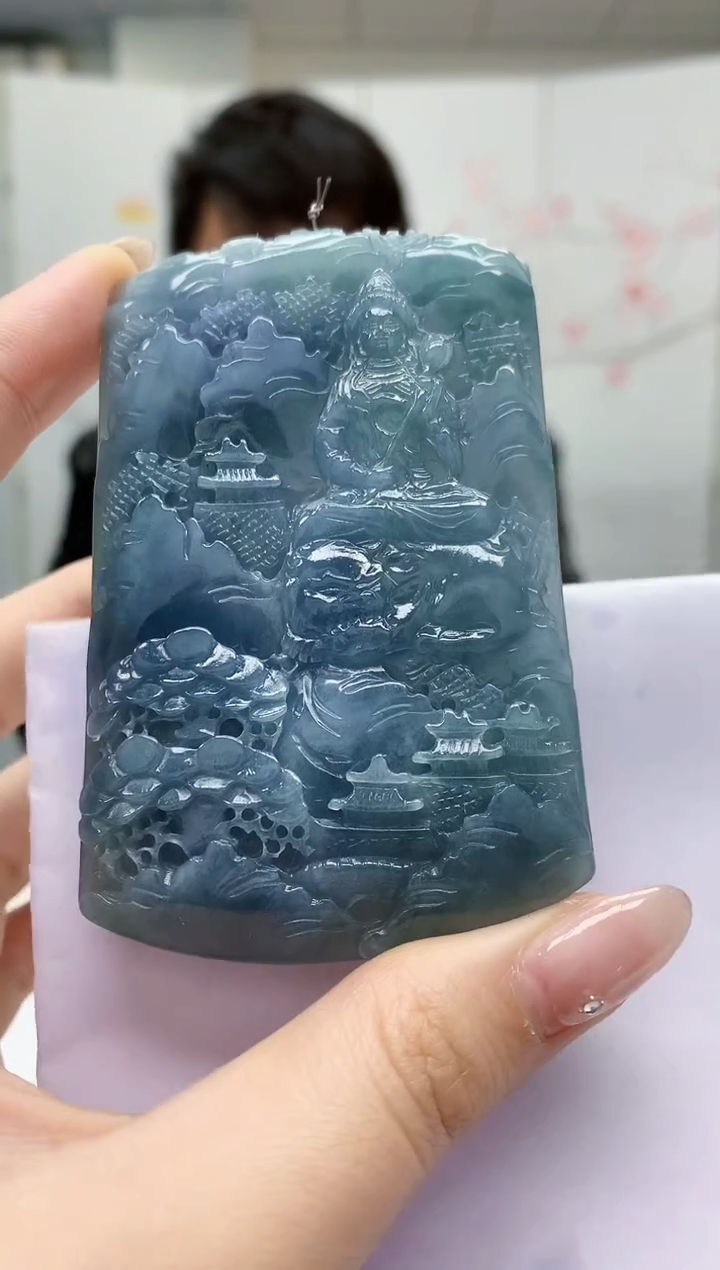 【闪购商品】定制翡翠未镶嵌4915jw-毛货挂件
