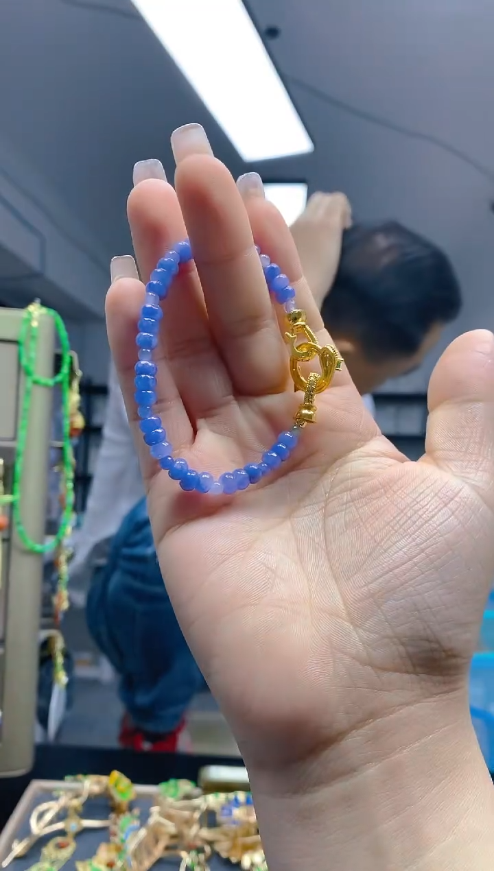 【闪购商品】翡翠耳饰合金305翡翠手链