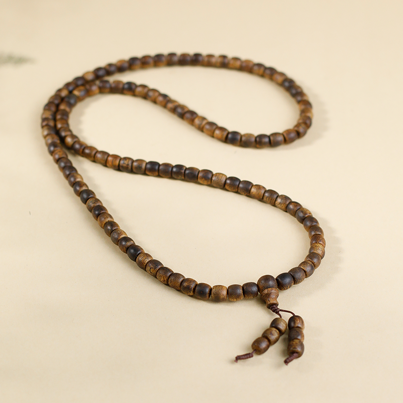 醇化料奇楠沉香7mm鼓珠多圈手串