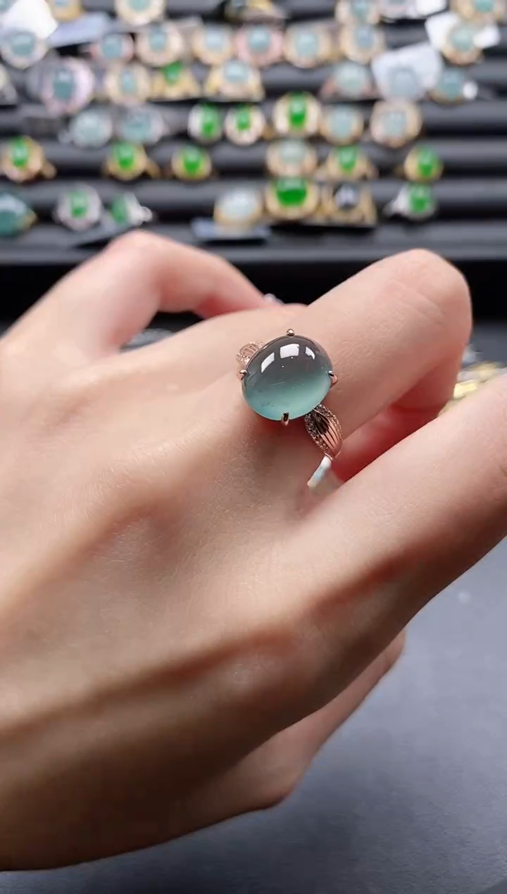 【闪购商品】翡翠戒指银S925镶嵌51511