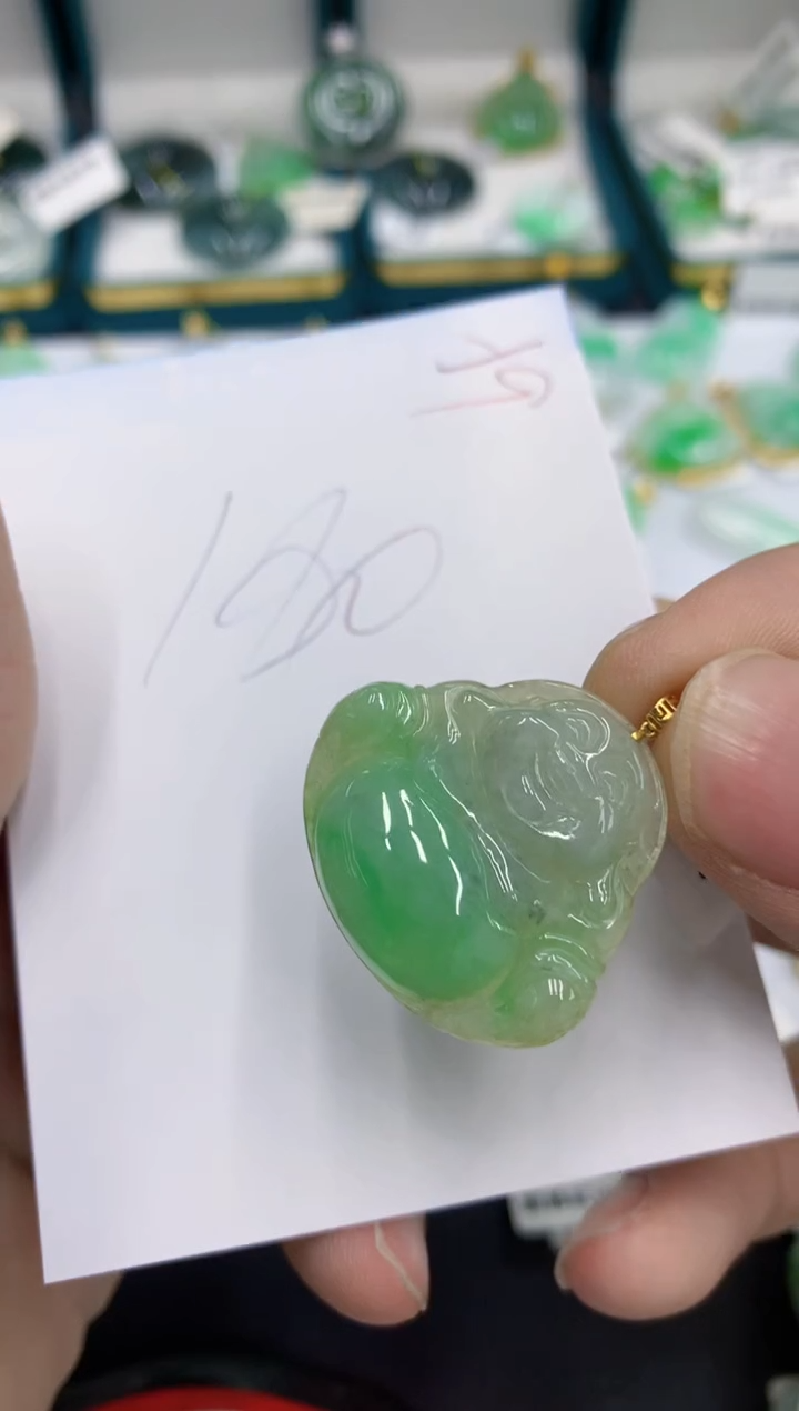 【闪购商品】翡翠颈饰18K金镶嵌1111111111