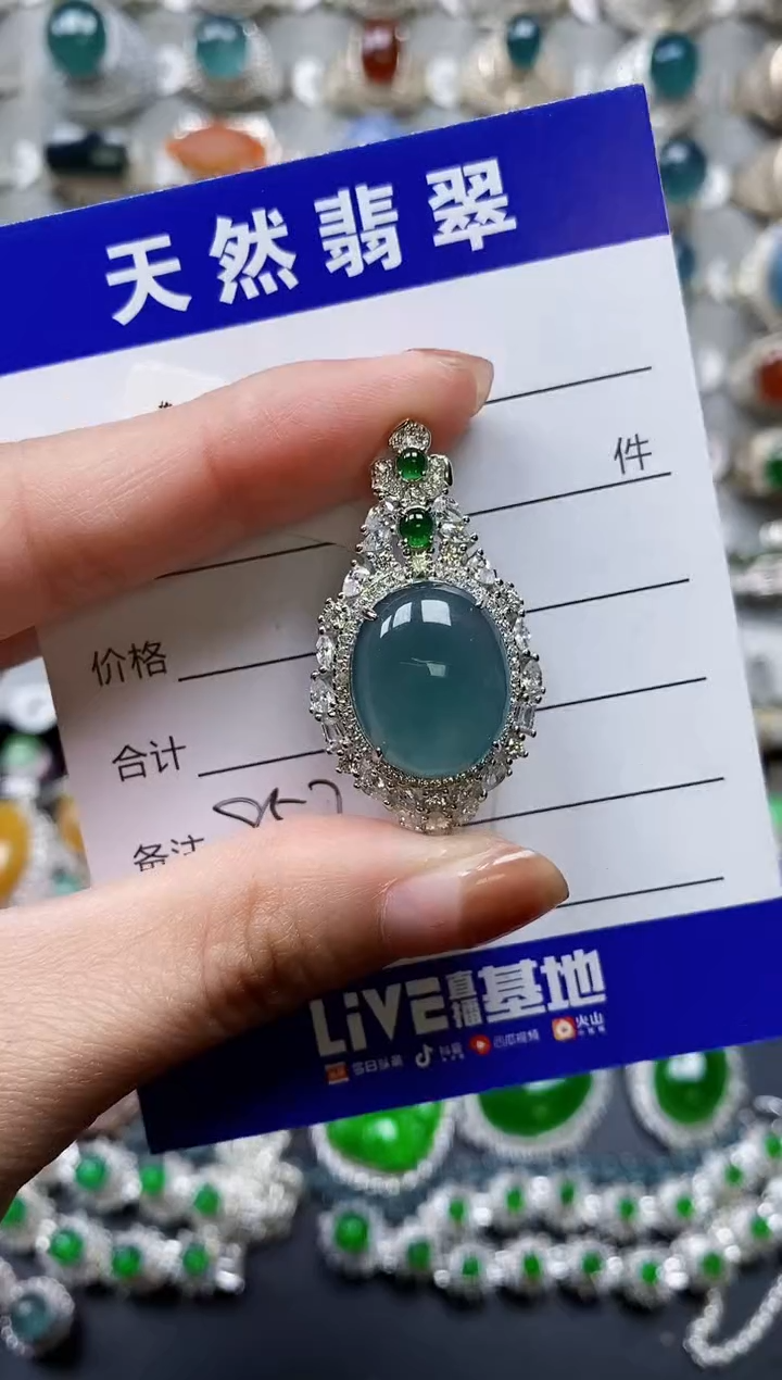 【闪购商品】翡翠颈饰银S925镶嵌0852