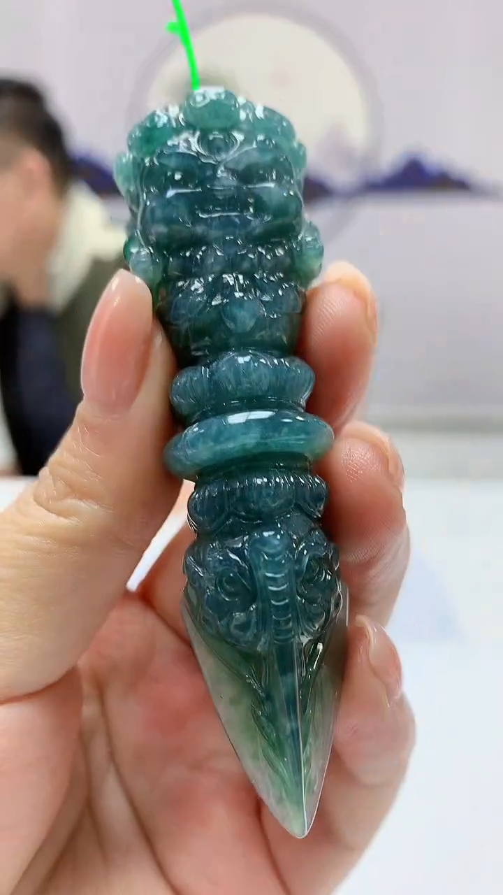 【闪购商品】定制翡翠未镶嵌5152ms-毛货降魔杵157