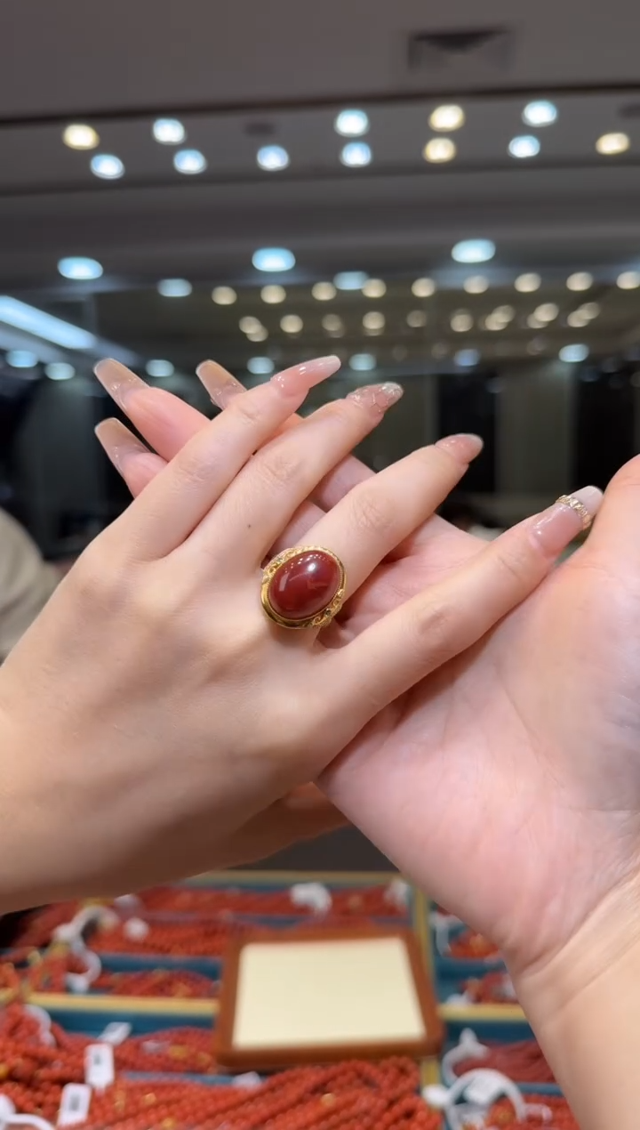 未镶嵌戒指南红玛瑙12.1-（多样式）