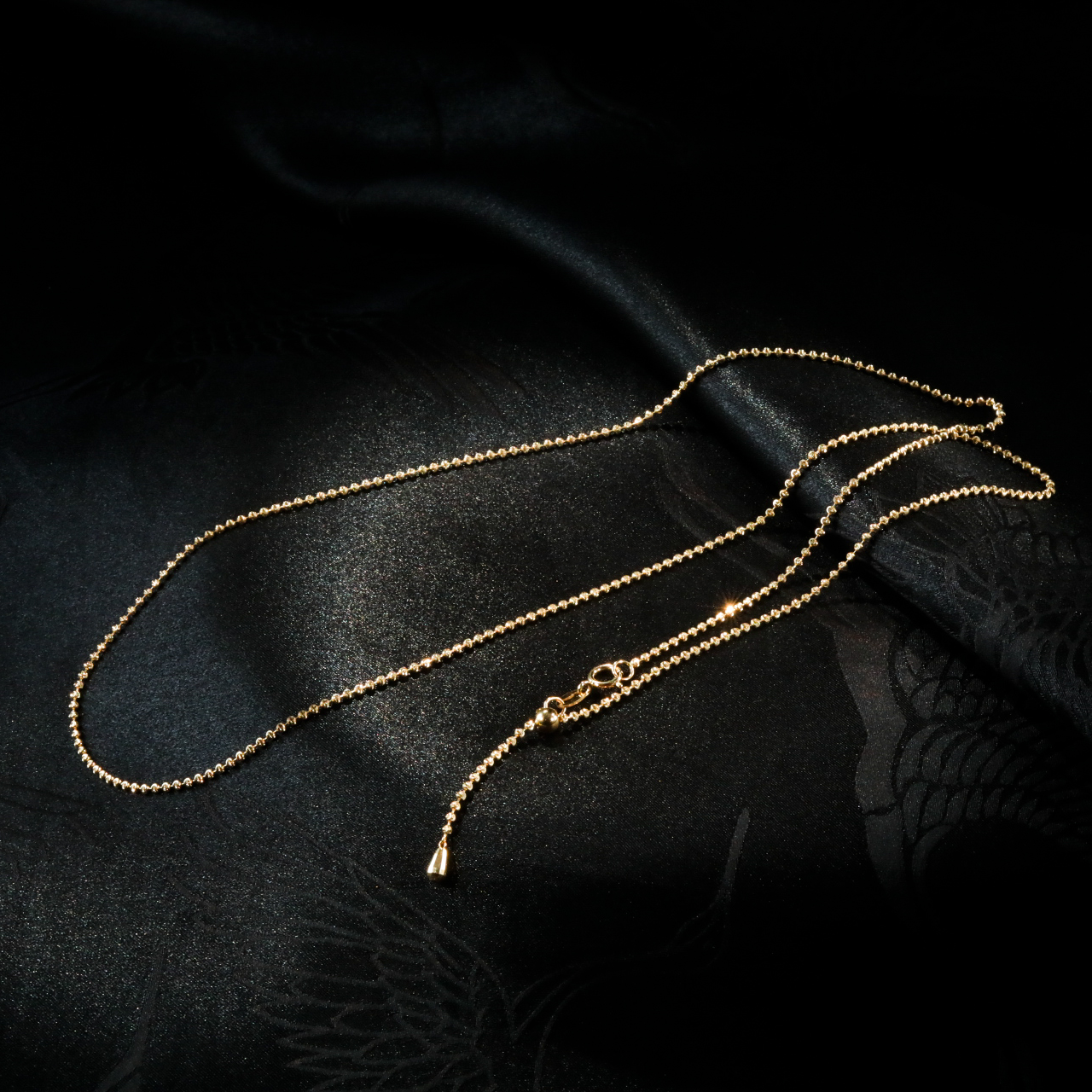 【意婵】《光芒链》18K金爆闪长款可调节项链（60cm）-909895