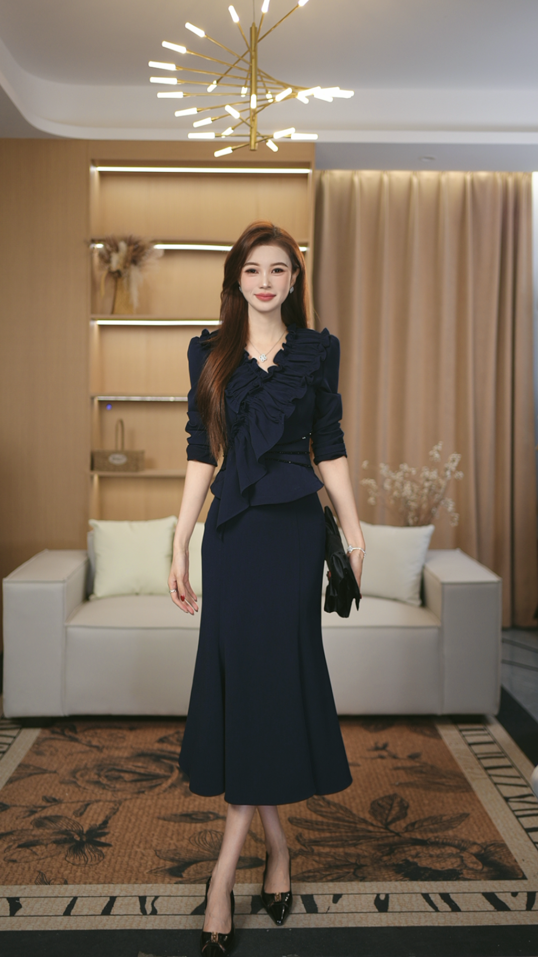 罗曼定制   轻熟风时尚连衣裙轻奢套装休闲风时尚套装轻职风修身