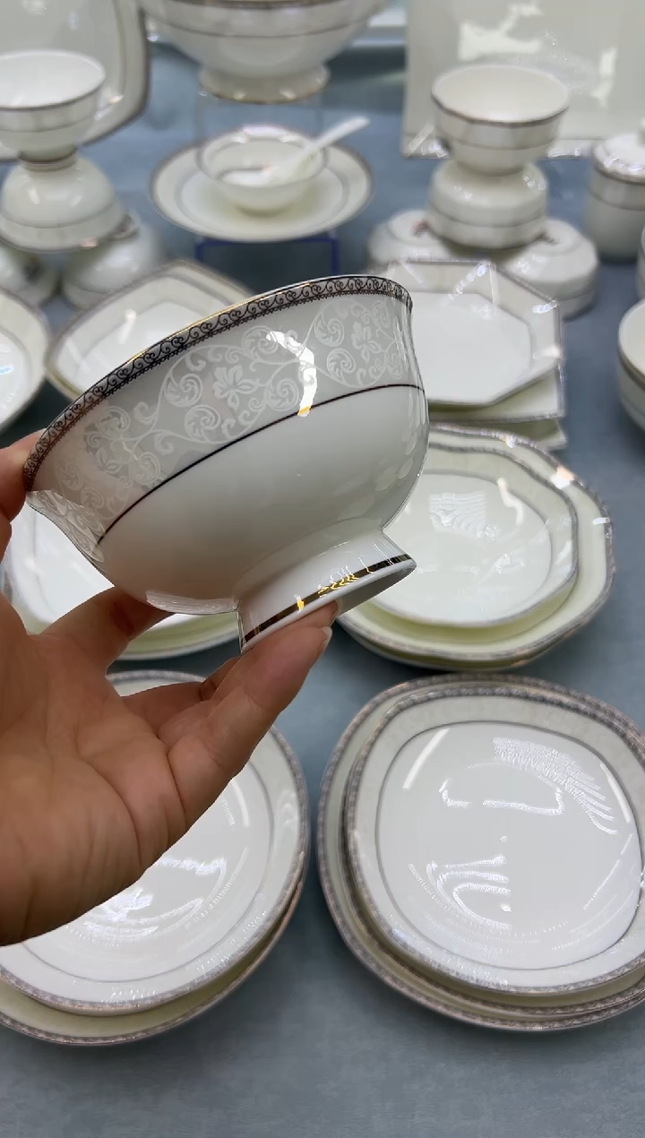 骨瓷玲珑5高10个  