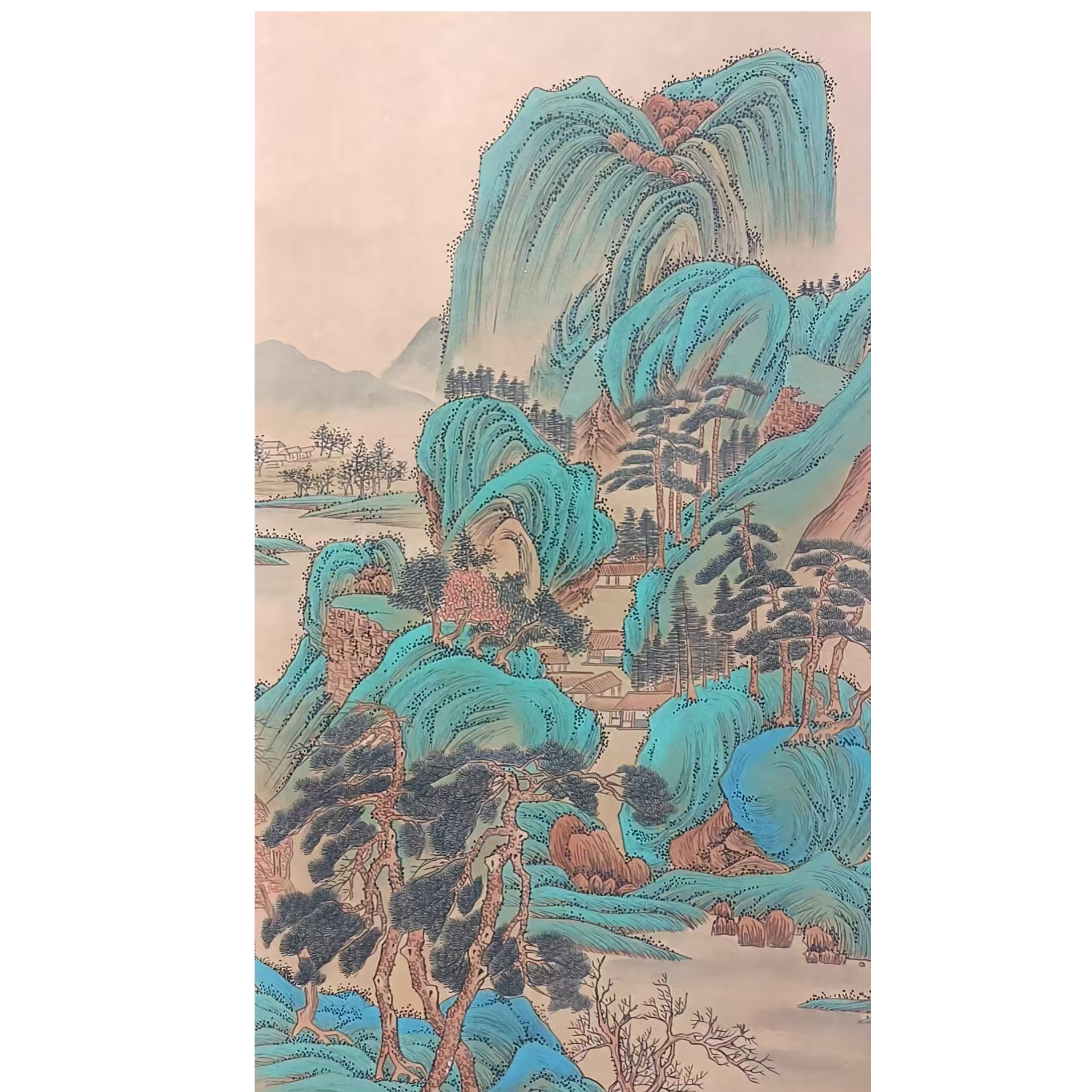 王老款山水挂轴87*37