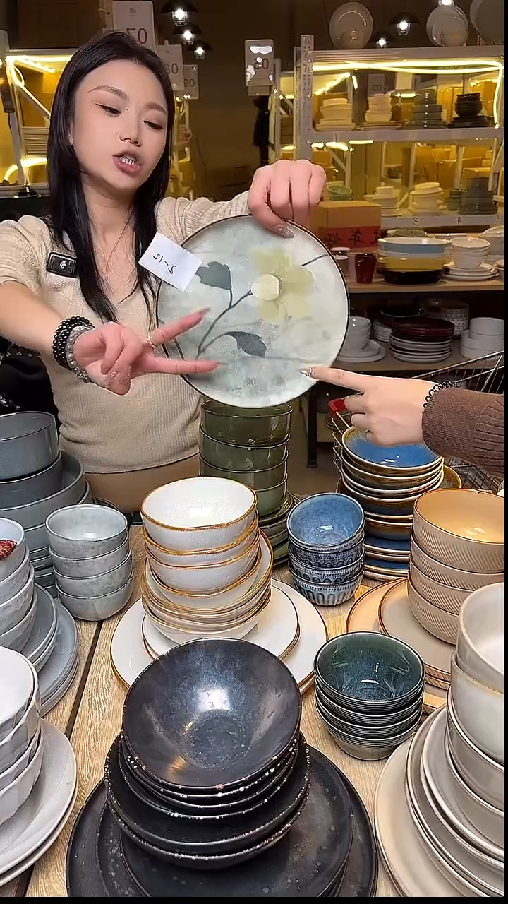 瓷216外贸尾货窑变釉下彩默外微瑕