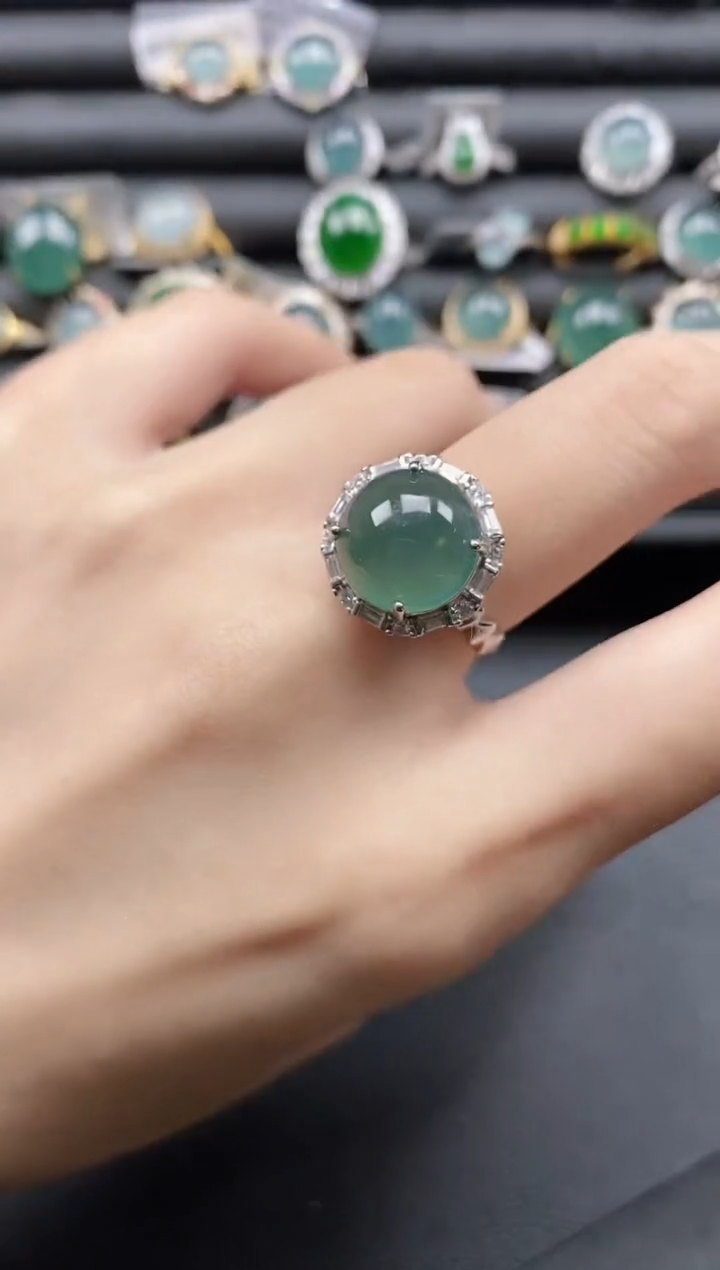 【闪购商品】翡翠戒指银S925镶嵌11111
