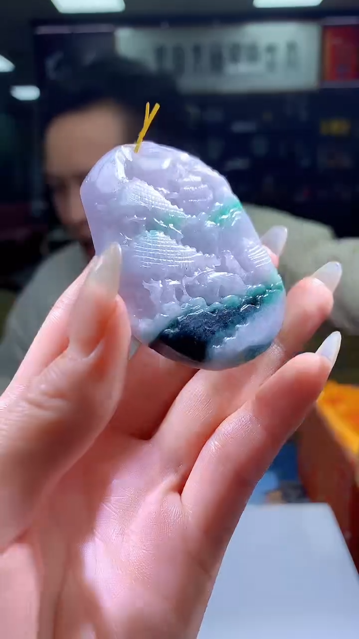 【闪购商品】定制翡翠未镶嵌8056jj-毛货挂件74