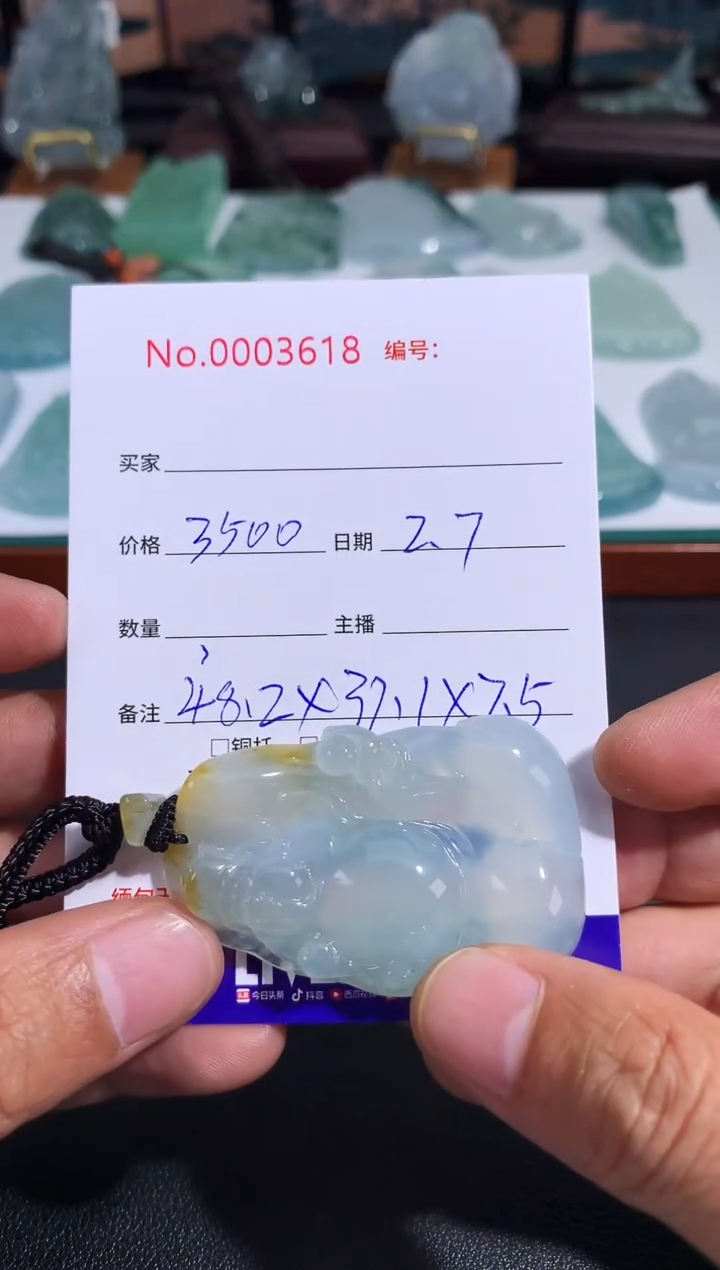 【闪购商品】翡翠颈饰未镶嵌财神