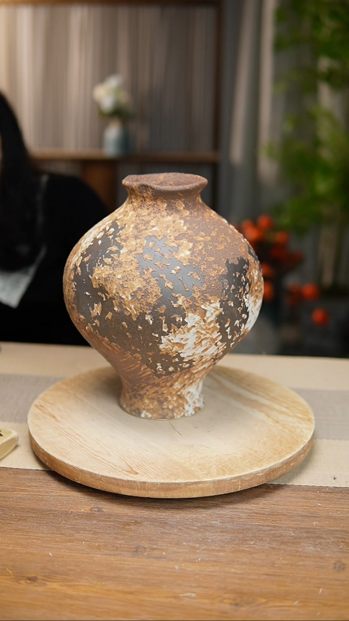 【闪购商品】陶瓷  花器诧寂棕灯笼