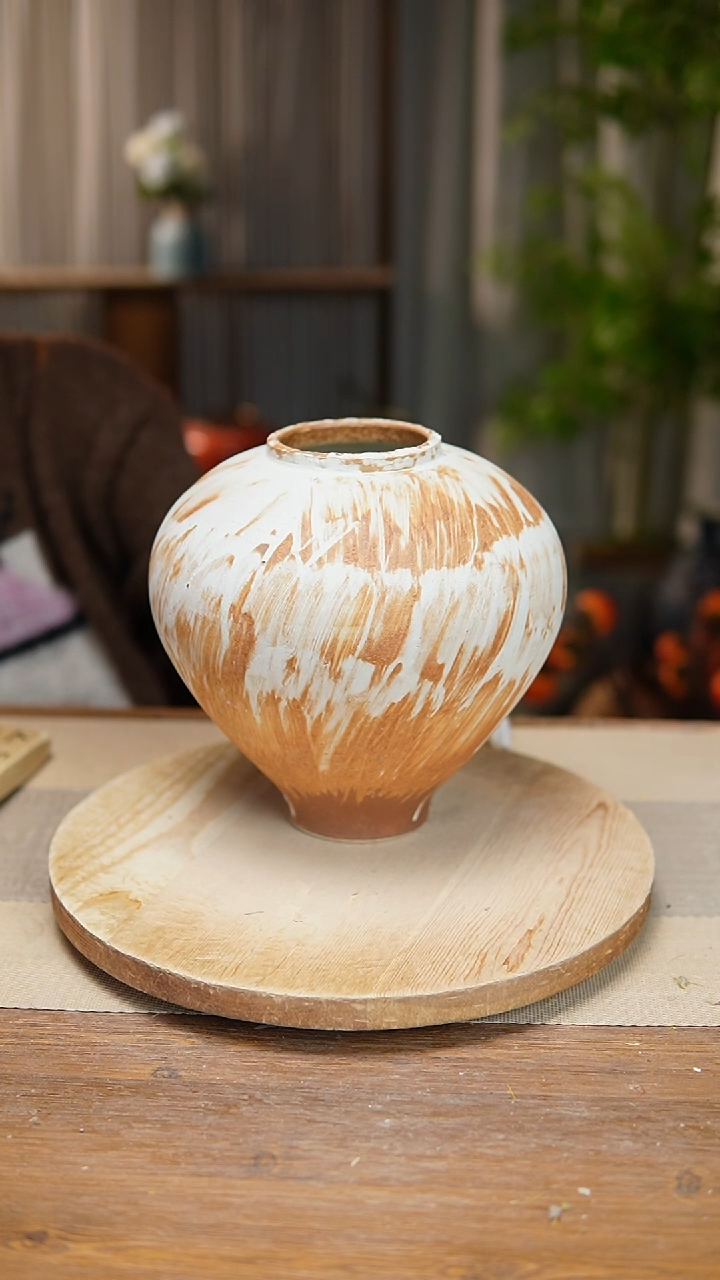 【闪购商品】陶瓷花器诧寂黄月亮罐