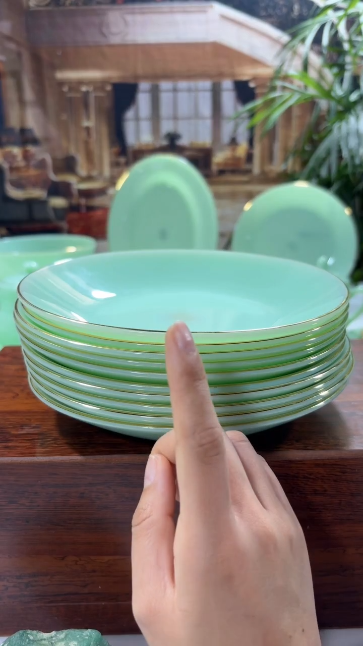 【闪购商品】... 8英寸深盘10个  玉瓷【贝美】   