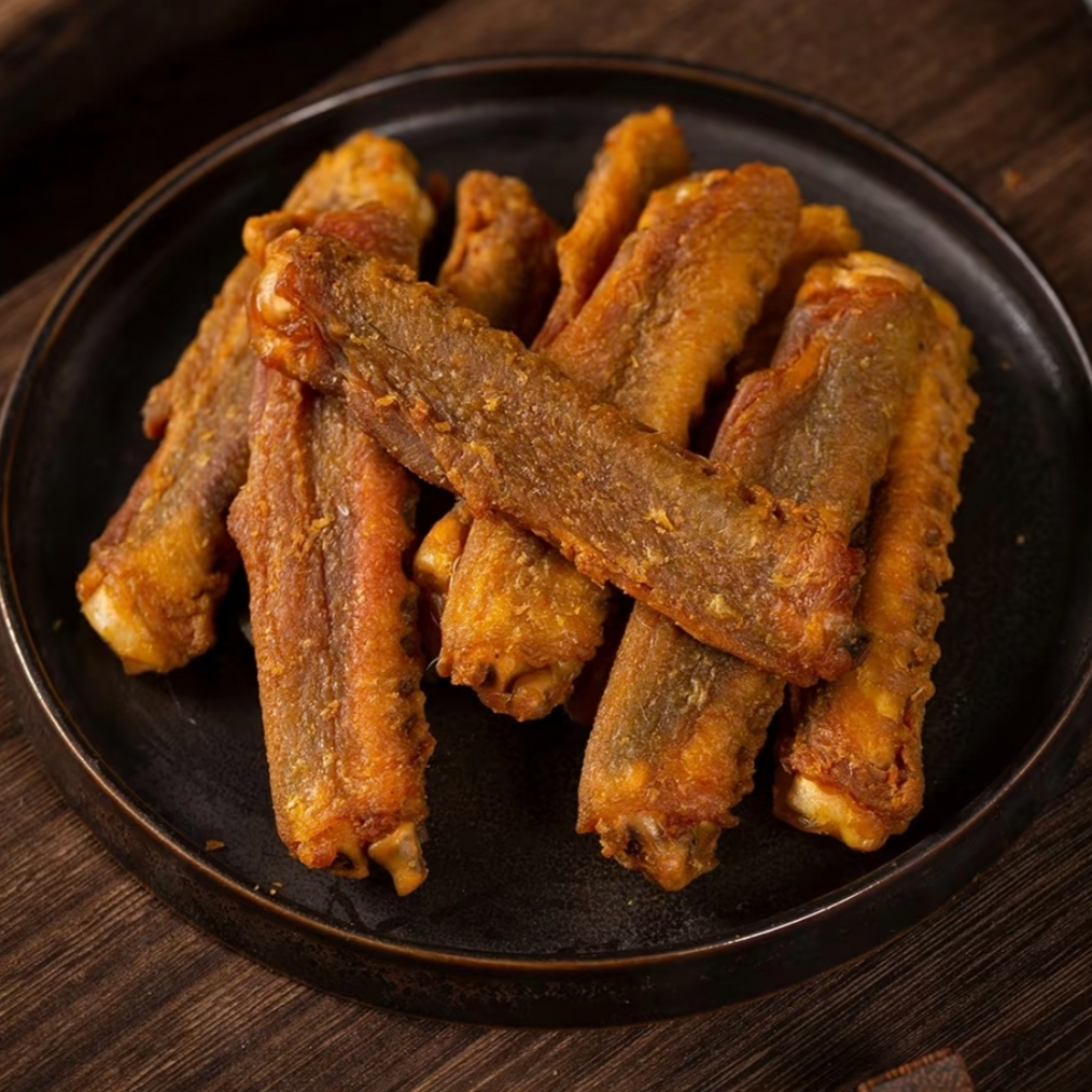 椒盐风干烤鸭翅香辣鸭翅中翅尖开袋即食下酒菜