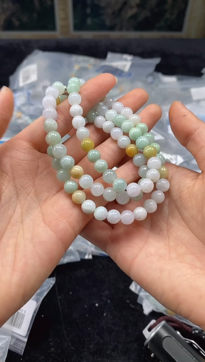 未镶嵌定制翡翠天然翡翠A货手串 一物一证