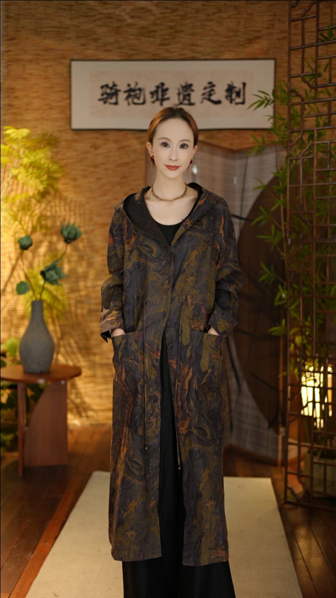 【流岚染黛】新中式国风款风衣双面穿高货风衣流岚染黛