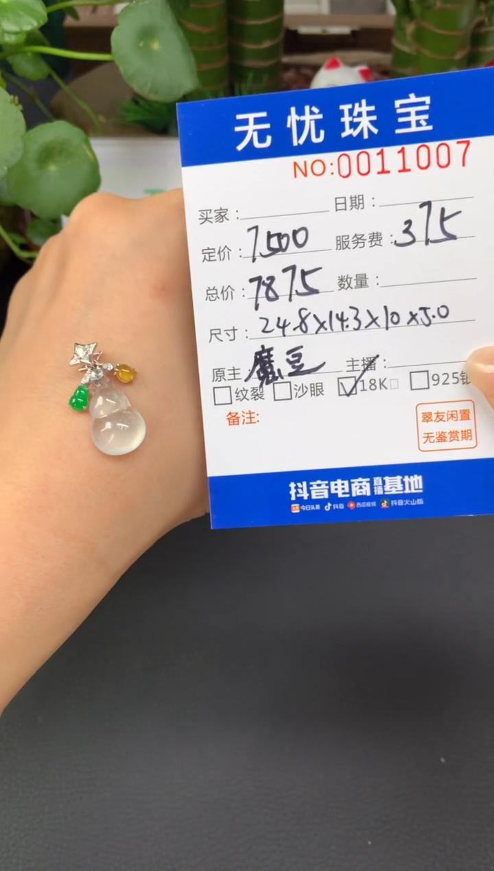 18K金镶嵌定制翡翠共****园Z926