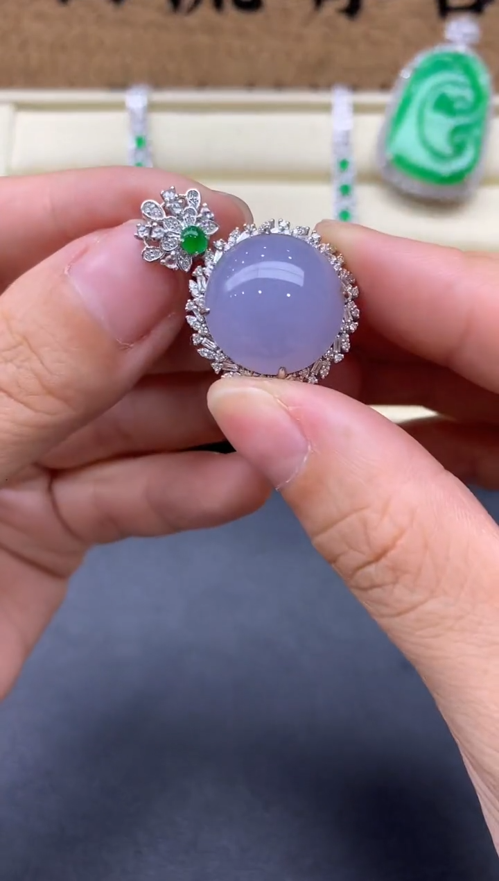 【闪购商品】翡翠颈饰18K金镶嵌585-中国好珍宝