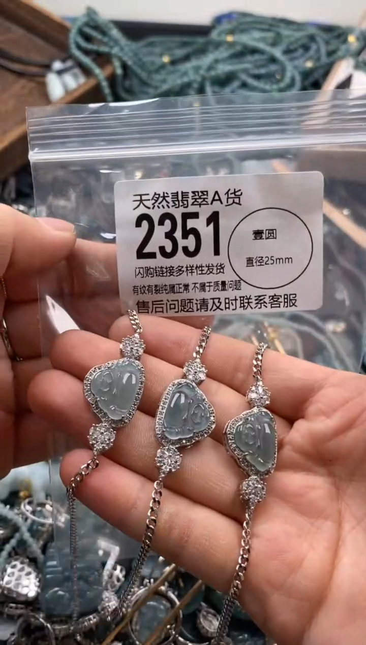 【闪购商品】翡翠颈饰未镶嵌多样性发其一2351