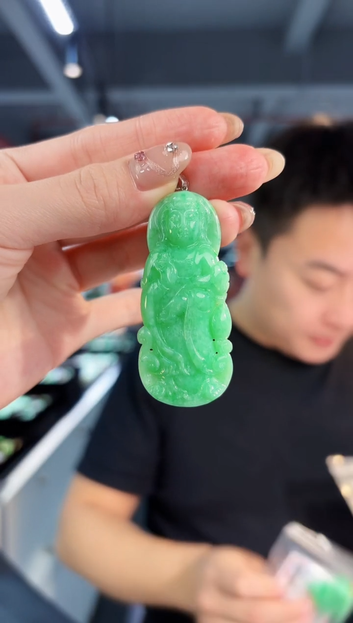 【闪购商品】翡翠颈饰18K金镶嵌缅料A货/支持复检/一件