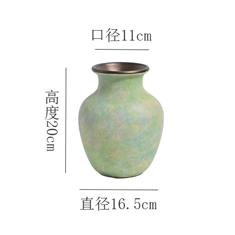 [睡莲-胖肚瓶中号】桌面落地陶瓷花瓶干花鲜花客厅插花摆件
