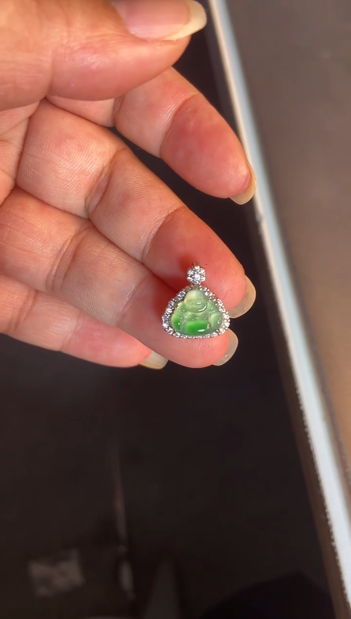 吊坠(不含链)银S925镶嵌翡翠1