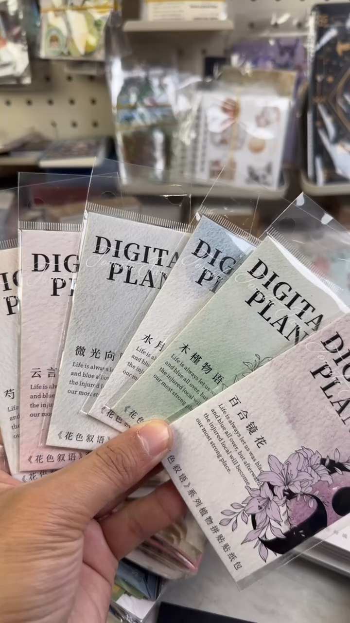 花色叙语贴纸 6款