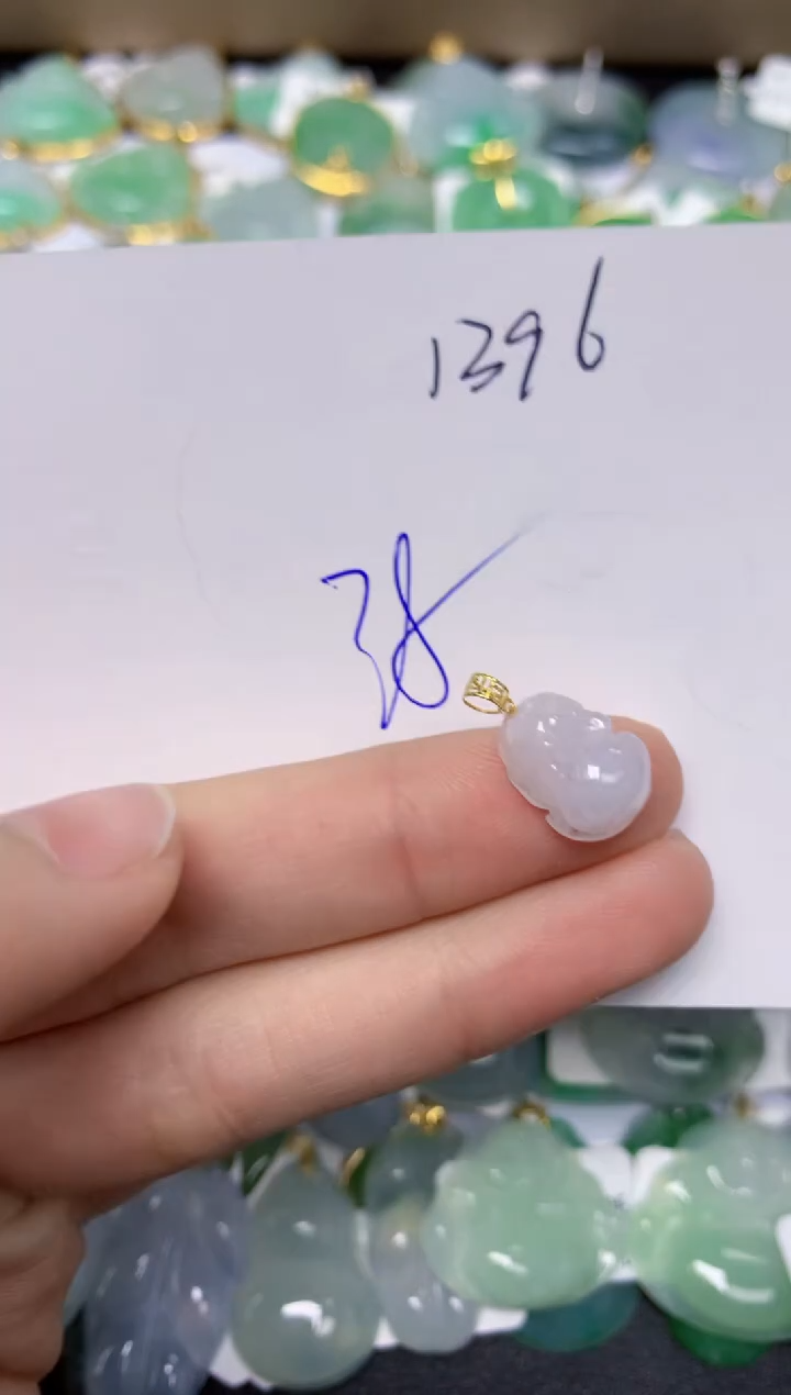 【闪购商品】翡翠颈饰18K金镶嵌 天然翡翠A货