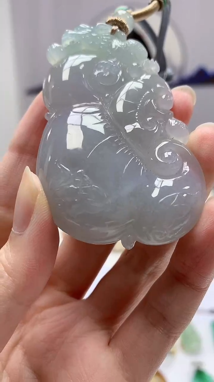 【闪购商品】定制翡翠未镶嵌0405zm-毛货挂件如意163