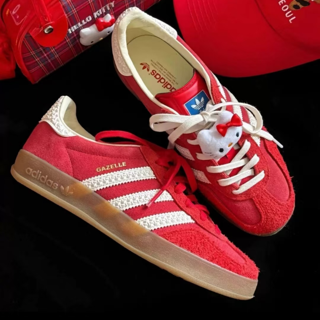 Adidas三叶草GAZELLEINDOOR SHOES经典低帮运动板鞋「T头鞋」IF1808