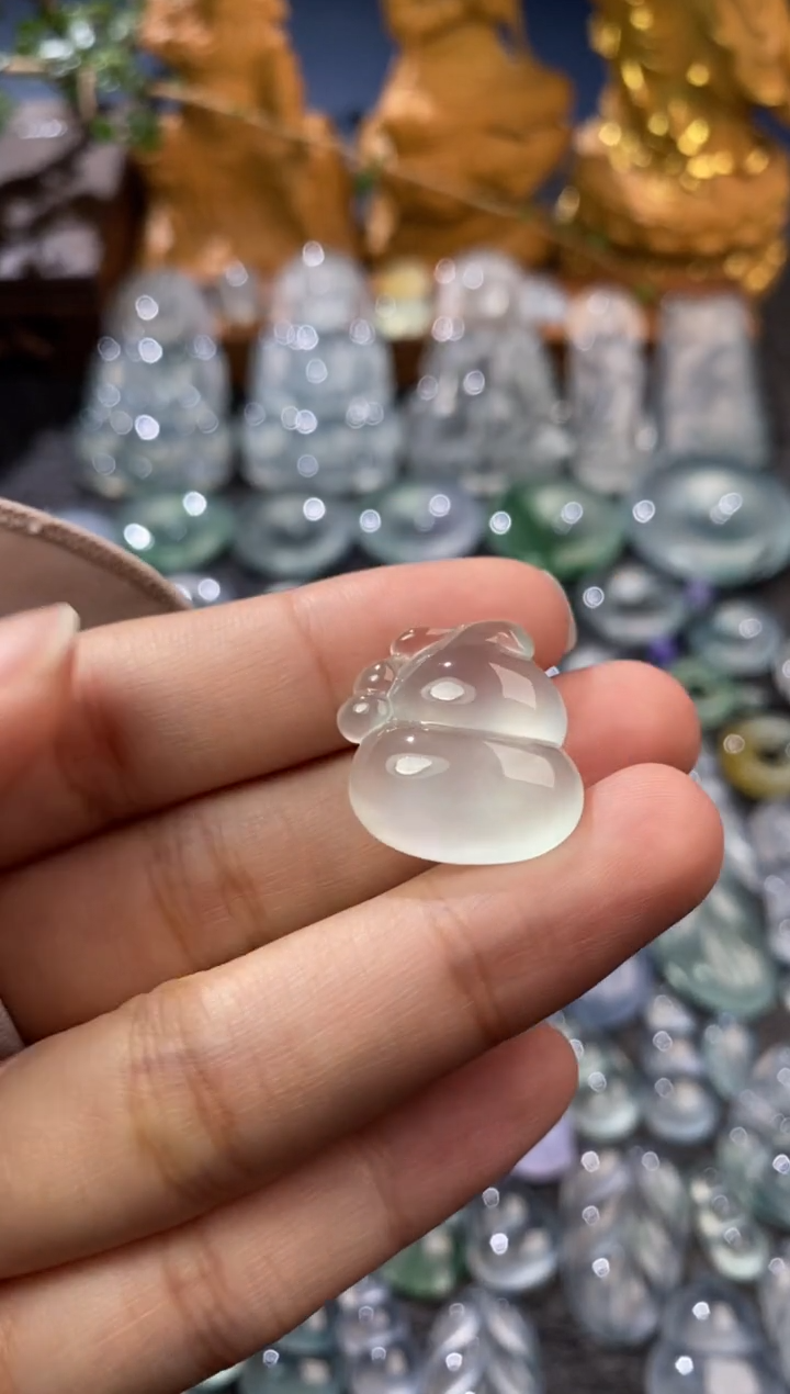 【闪购商品】定制翡翠未镶嵌葫芦20.9*19.7*6.8