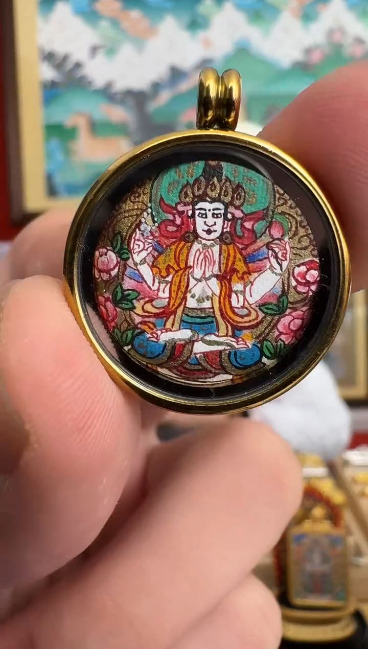 吊坠观老师-热贡纯手绘-安安