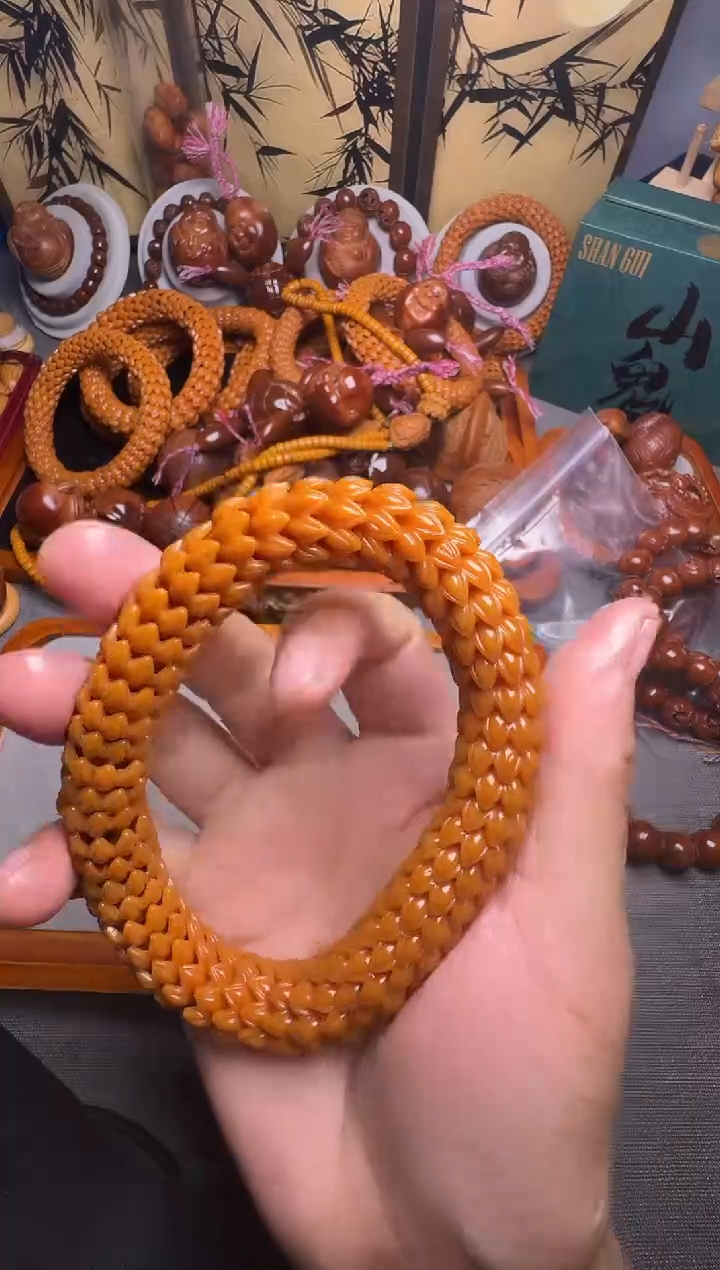 手串橄榄核猴头莲花