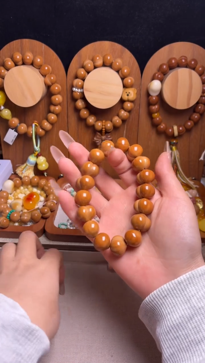 手串猴头核桃也**定全品手工姬宝猫爪绿跑环悟道猫吊坠新绿流苏