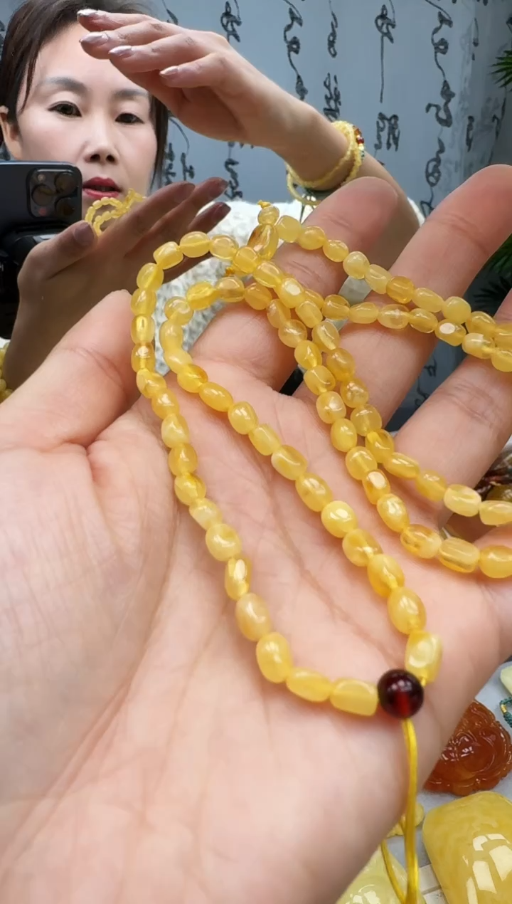 【闪购商品】琥珀裸石未镶嵌配链